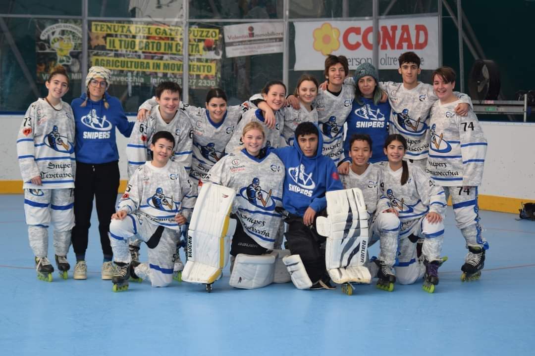 Hockey in line, under 16 doppio successo all'esordio per gli Snipers Pizza a Volontà